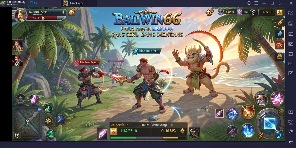 Screenshot utama BALIWIN66 menampilkan aksi seru di dunia MMORPG.