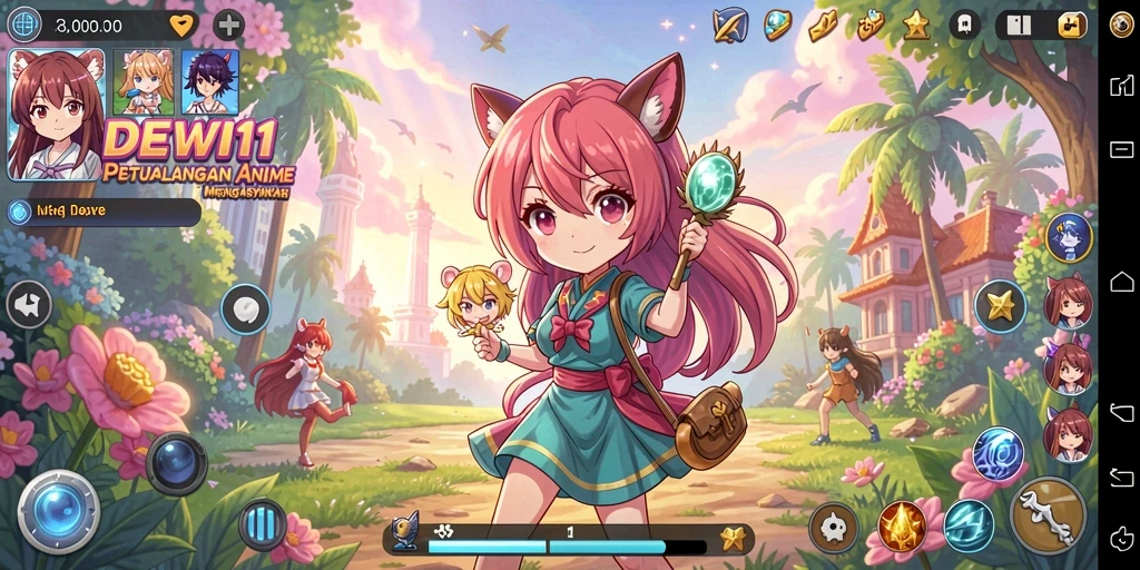 Tampilan menarik dari gameplay DEWI11 yang mendebarkan.