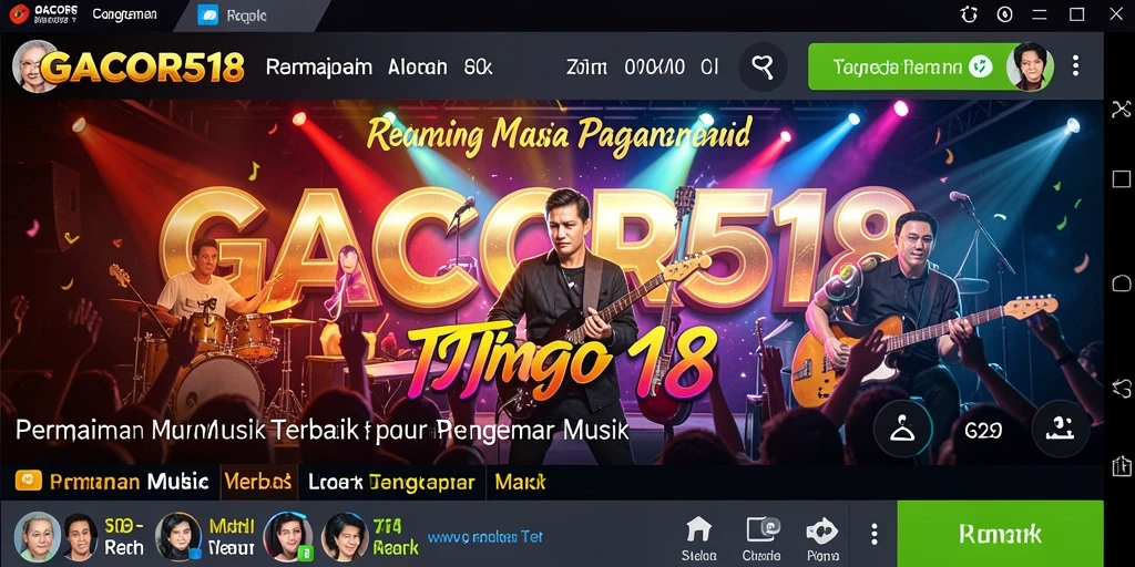 Tampilan gameplay GACOR518 menunjukkan keseruan bermain musik yang interaktif.