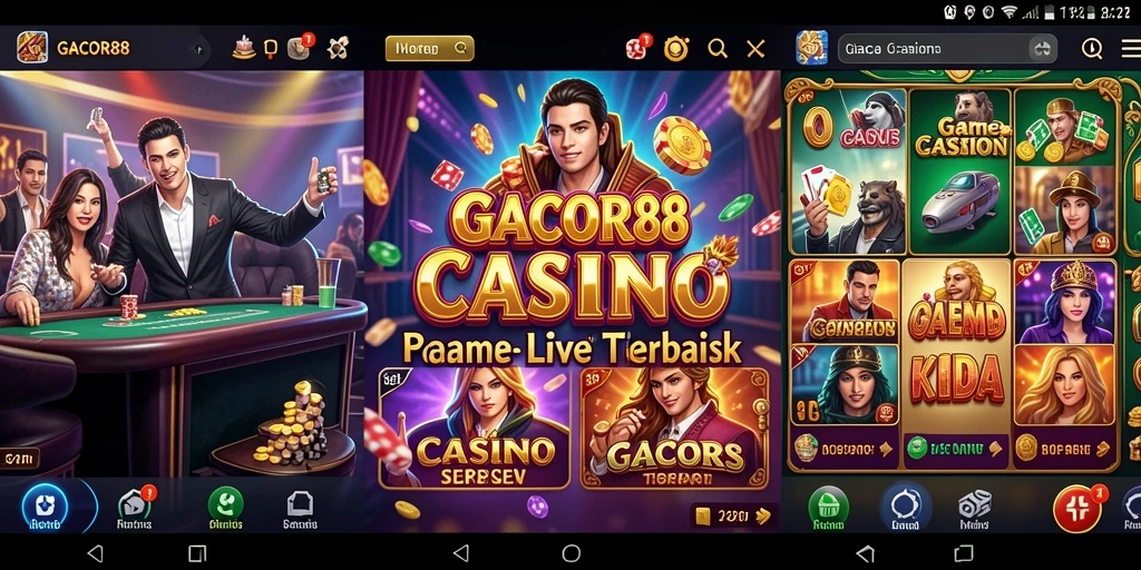 Menampilkan dealer profesional dan gameplay seru di GACOR88 Live Casino.