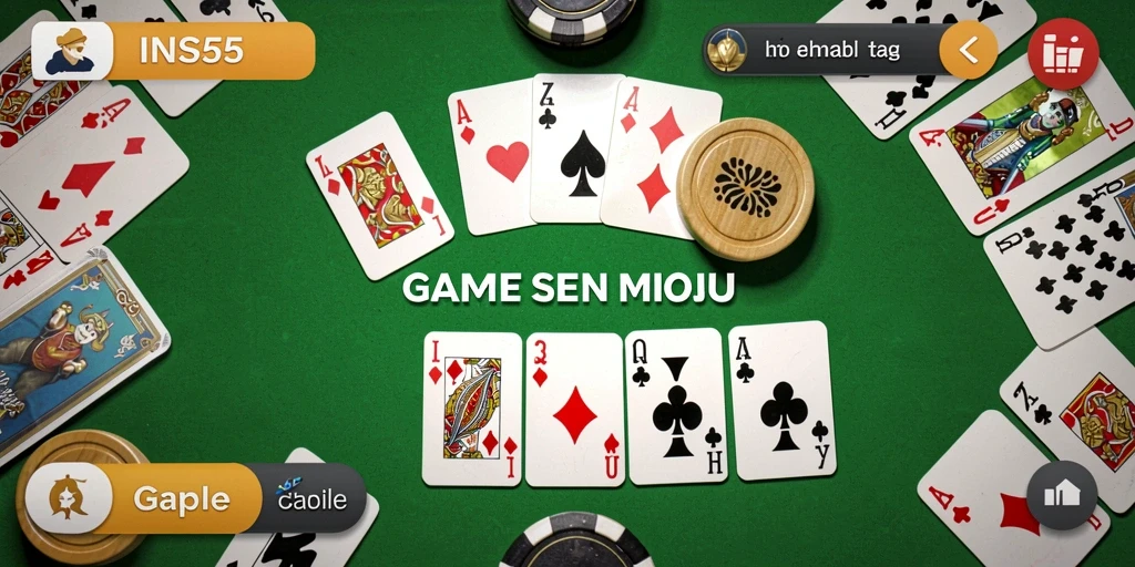 Screenshot gameplay INS55 menampilkan suasana seru saat bermain Gaple.