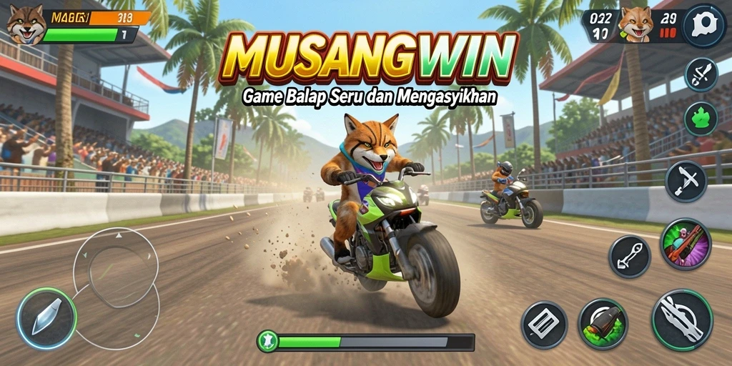 Tampilan utama gameplay MUSANGWIN yang mendebarkan dan seru