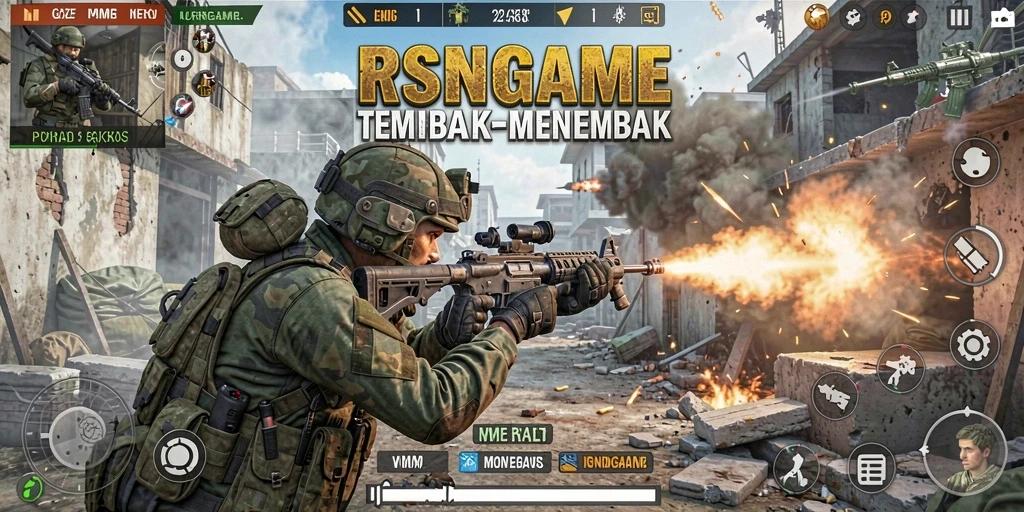 Gameplay RSNGAME dengan pertempuran seru dan karakter yang unik.
