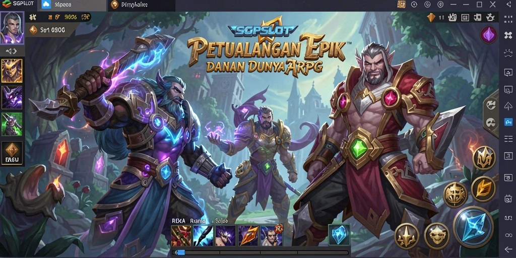 Tampilan gameplay SGPSLOT dengan aksi seru dalam dunia ARPG.