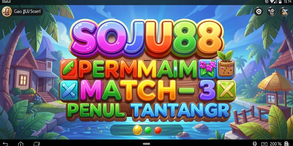 Tampilan gameplay menarik dari SOJU88 dengan batu permata berwarna-warni.