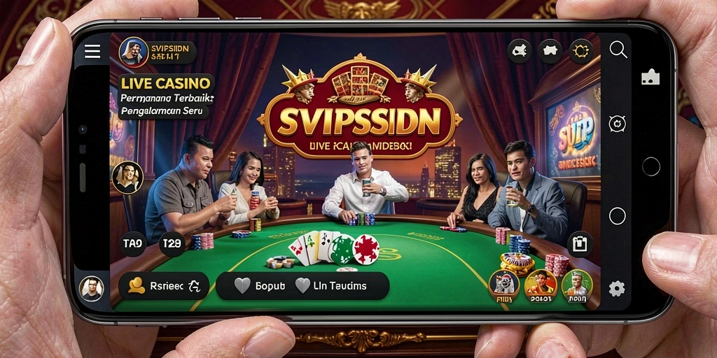 Tampilan langsung permainan di SVIPSIDN dengan dealer profesional.