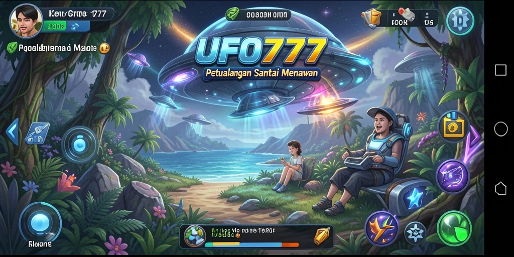 Tampilan gameplay UFO777 yang ceria dan penuh warna.
