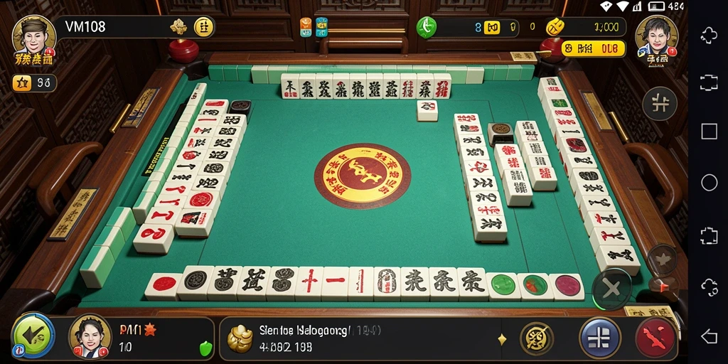 Screenshot gameplay VM108 yang menunjukkan aksi seru permainan Mahjong.