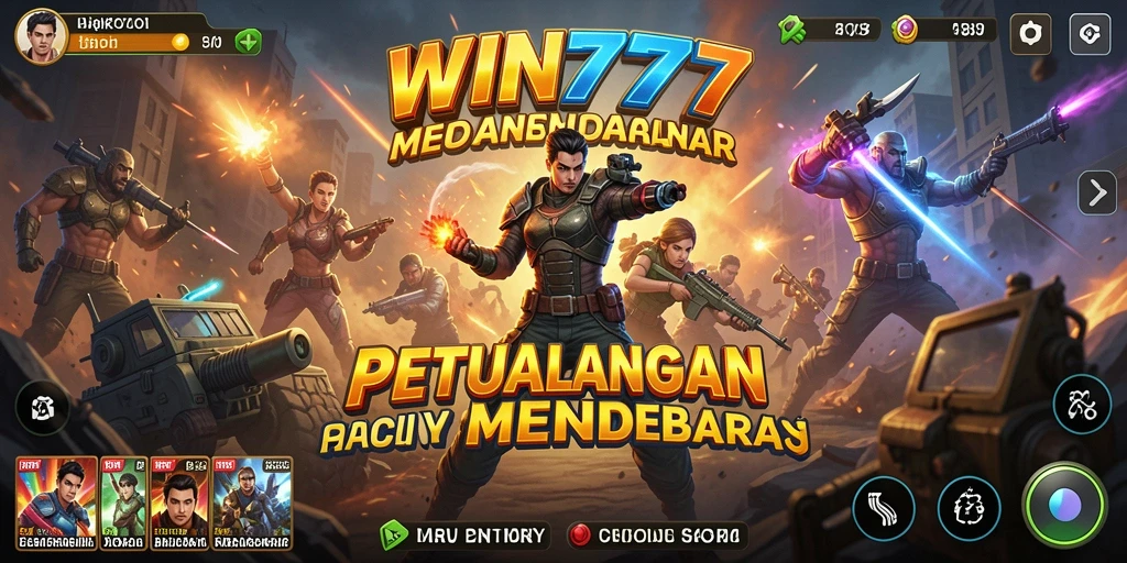 Tampilan gameplay mendebarkan dari WIN777 dengan aksi intens.