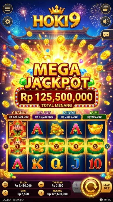 Tampilan antarmuka utama aplikasi hoki9.